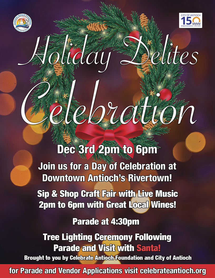 a flier for the Holiday Delites event